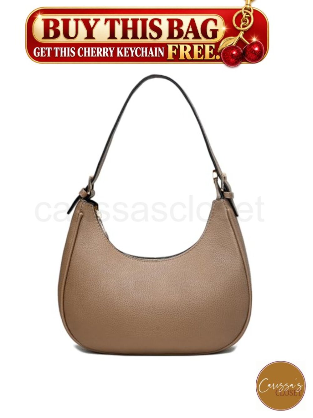 ✨ Crescent Shoulder Bag Vegan Leather Hobo Tote Women's Underarm Purse